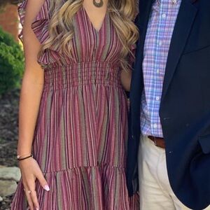 Boutique Striped Dress w/ Ruffles